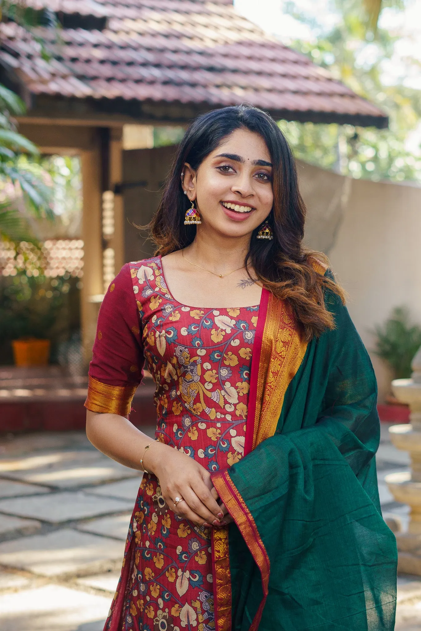 Prathana Maroon & Green