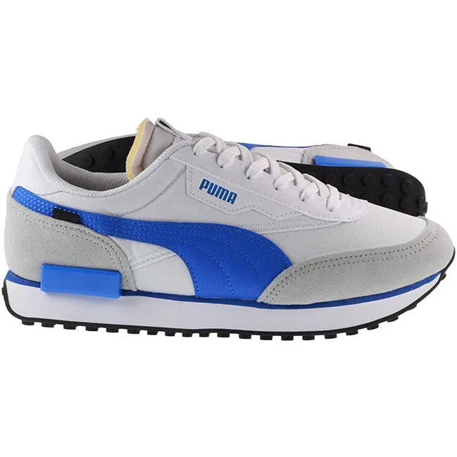 Puma Trainers Mens Future Rider Play On White Blue