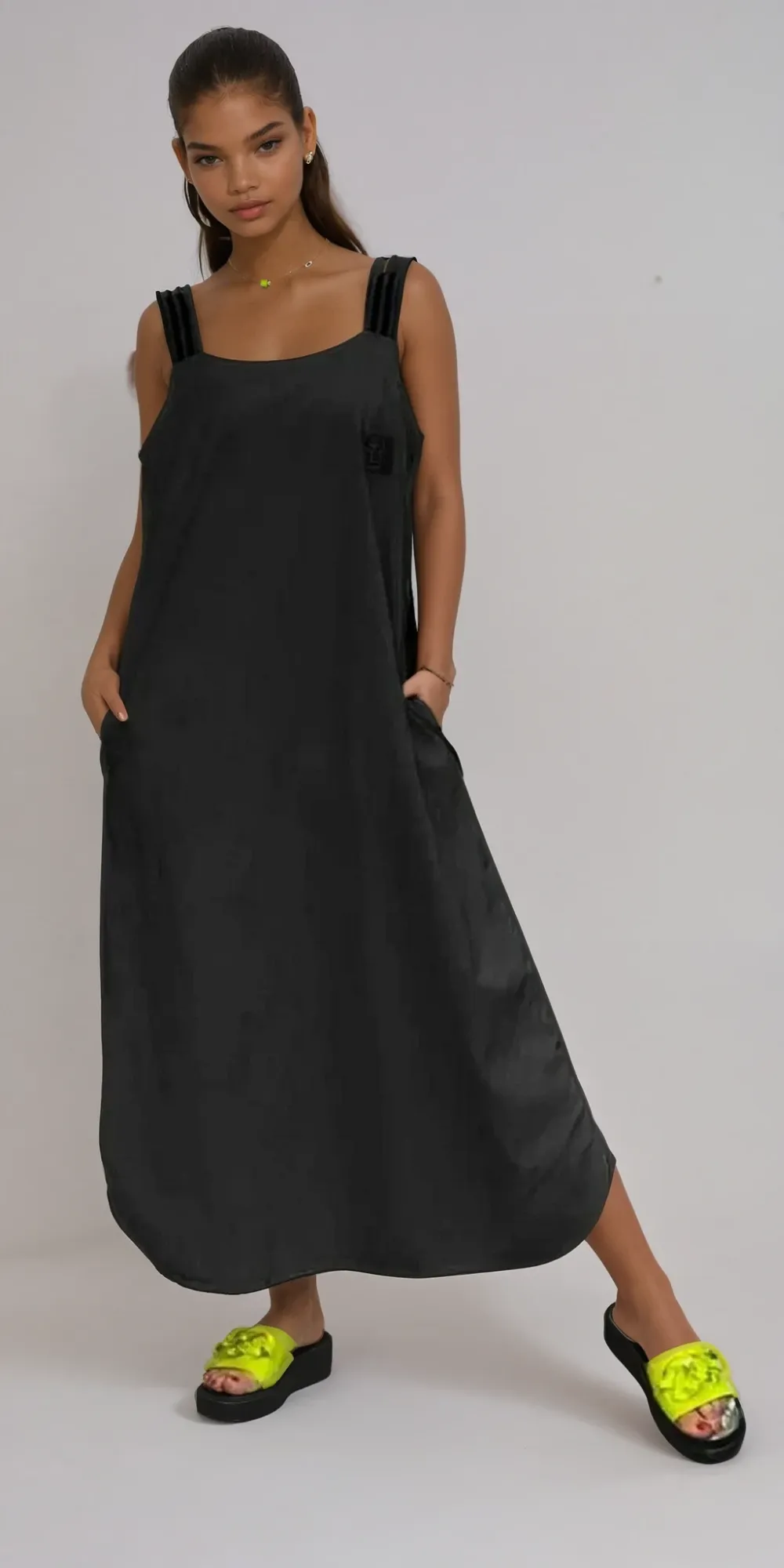 Raven™ | Bold Striped Suspender Dress