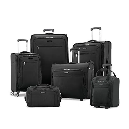 Samsonite Ascella X Softside Expandable Luggage with Spinner Wheels, Black, Carry-On 20-Inch