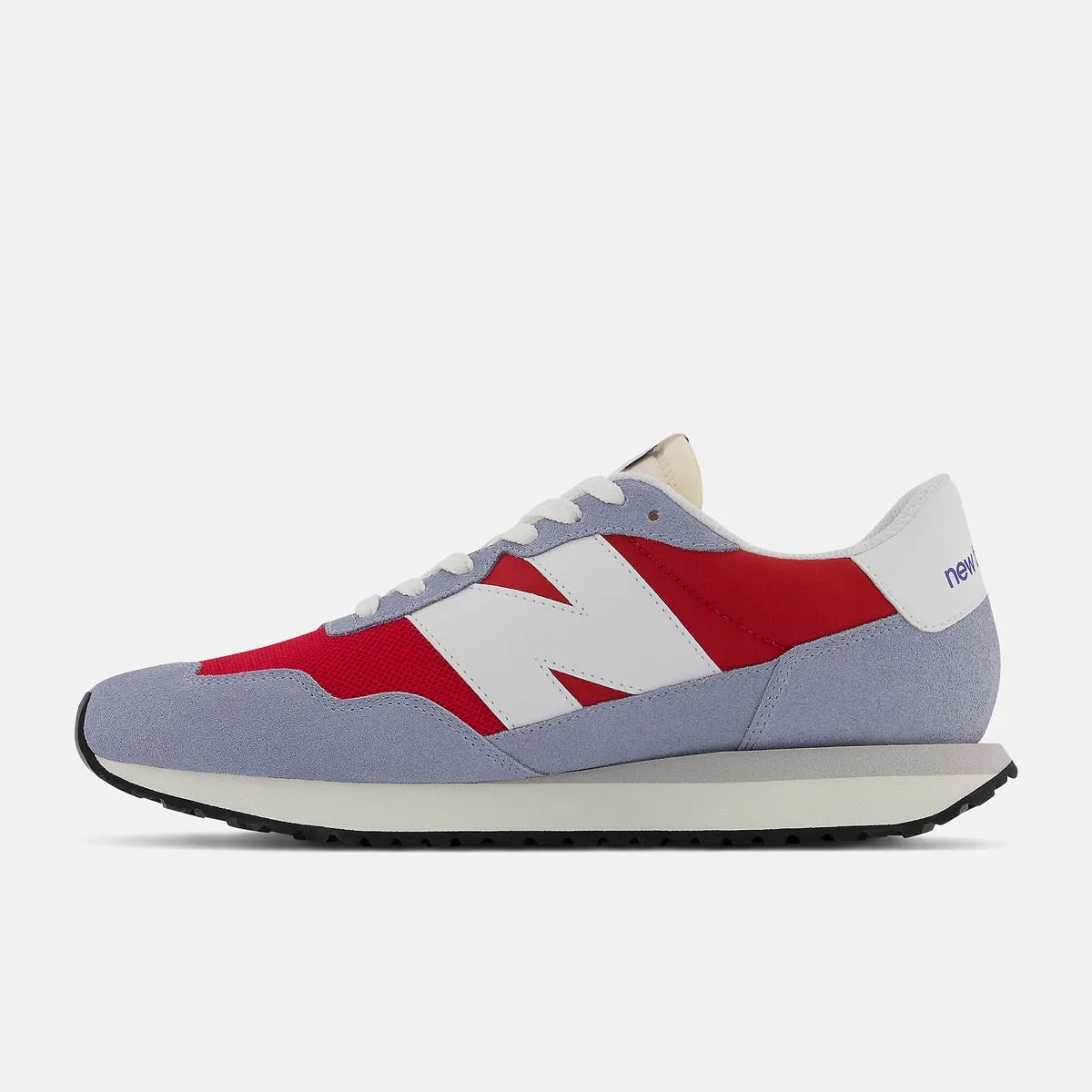 Scarpe Uomo NEW BALANCE Sneakers 237 in Mesh e Suede colore Light Blue e Red