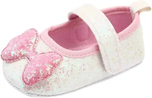 Shoes for Girls Indoor Walking Shoes Girls Bow-Knot Shoes Baby Soft-Soled Infant Princess Baby Shoes White Shoes