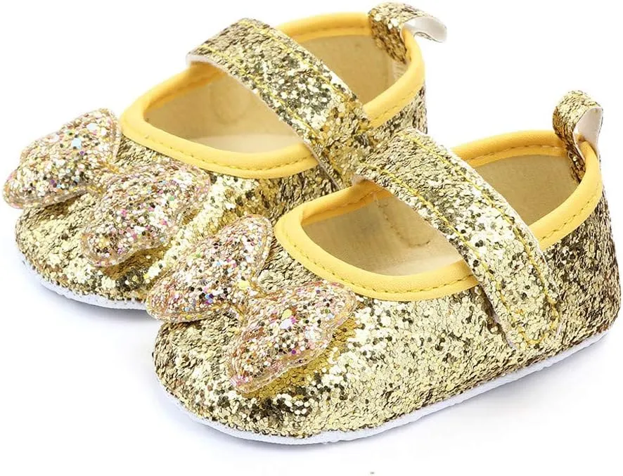 Shoes for Girls Indoor Walking Shoes Girls Bow-Knot Shoes Baby Soft-Soled Infant Princess Baby Shoes White Shoes