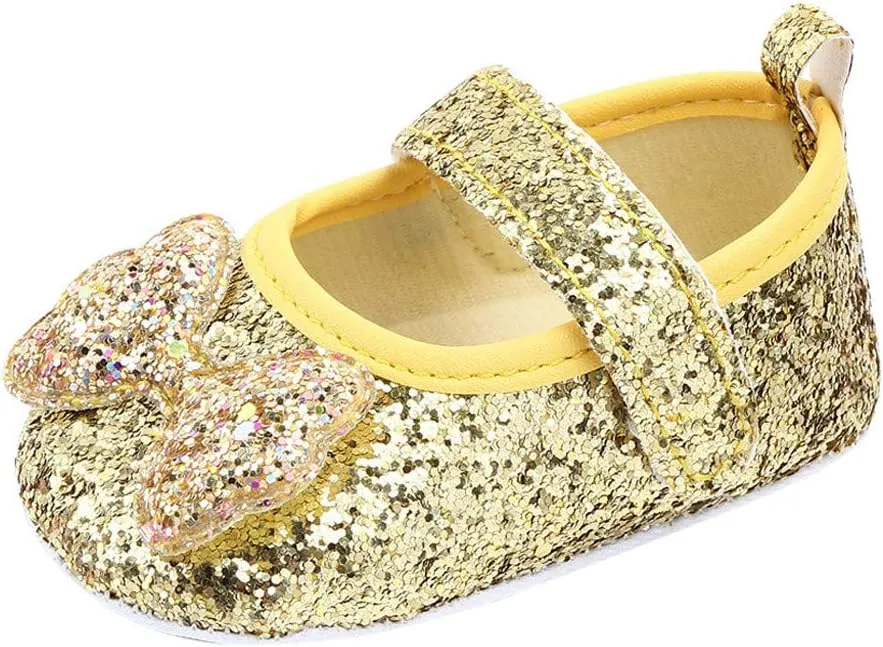 Shoes for Girls Indoor Walking Shoes Girls Bow-Knot Shoes Baby Soft-Soled Infant Princess Baby Shoes White Shoes