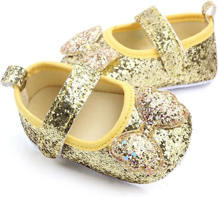 Shoes for Girls Indoor Walking Shoes Girls Bow-Knot Shoes Baby Soft-Soled Infant Princess Baby Shoes White Shoes