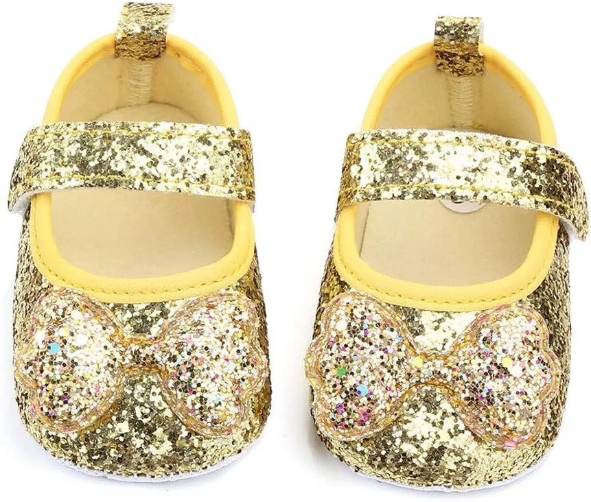 Shoes for Girls Indoor Walking Shoes Girls Bow-Knot Shoes Baby Soft-Soled Infant Princess Baby Shoes White Shoes