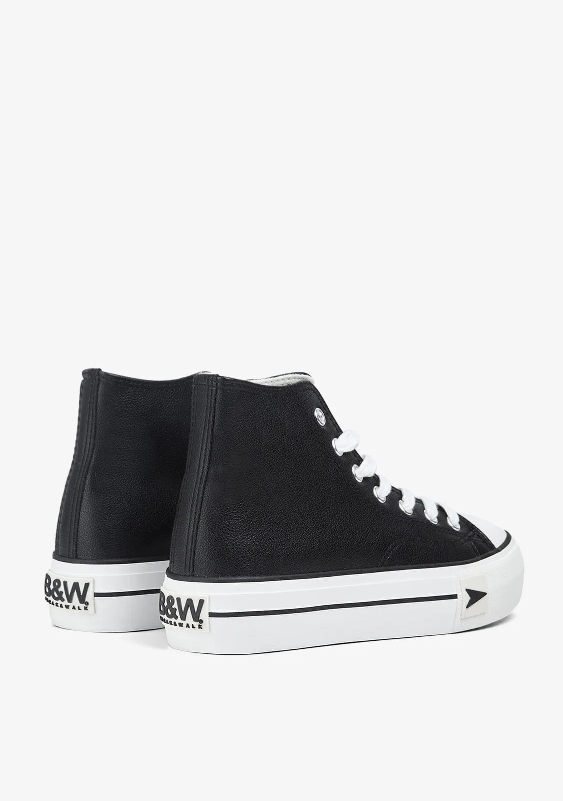 Sneakers Bay High Top Platform Black Nappa