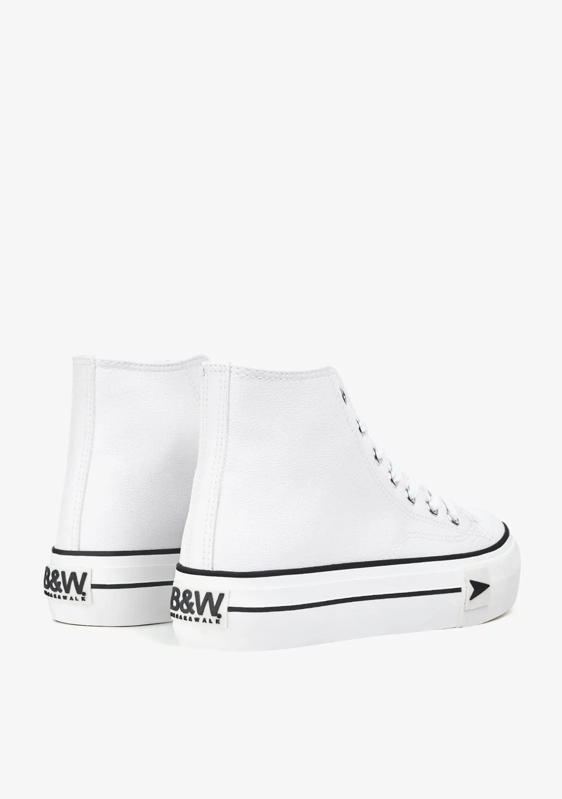 Sneakers Bay High Top Platform White Nappa