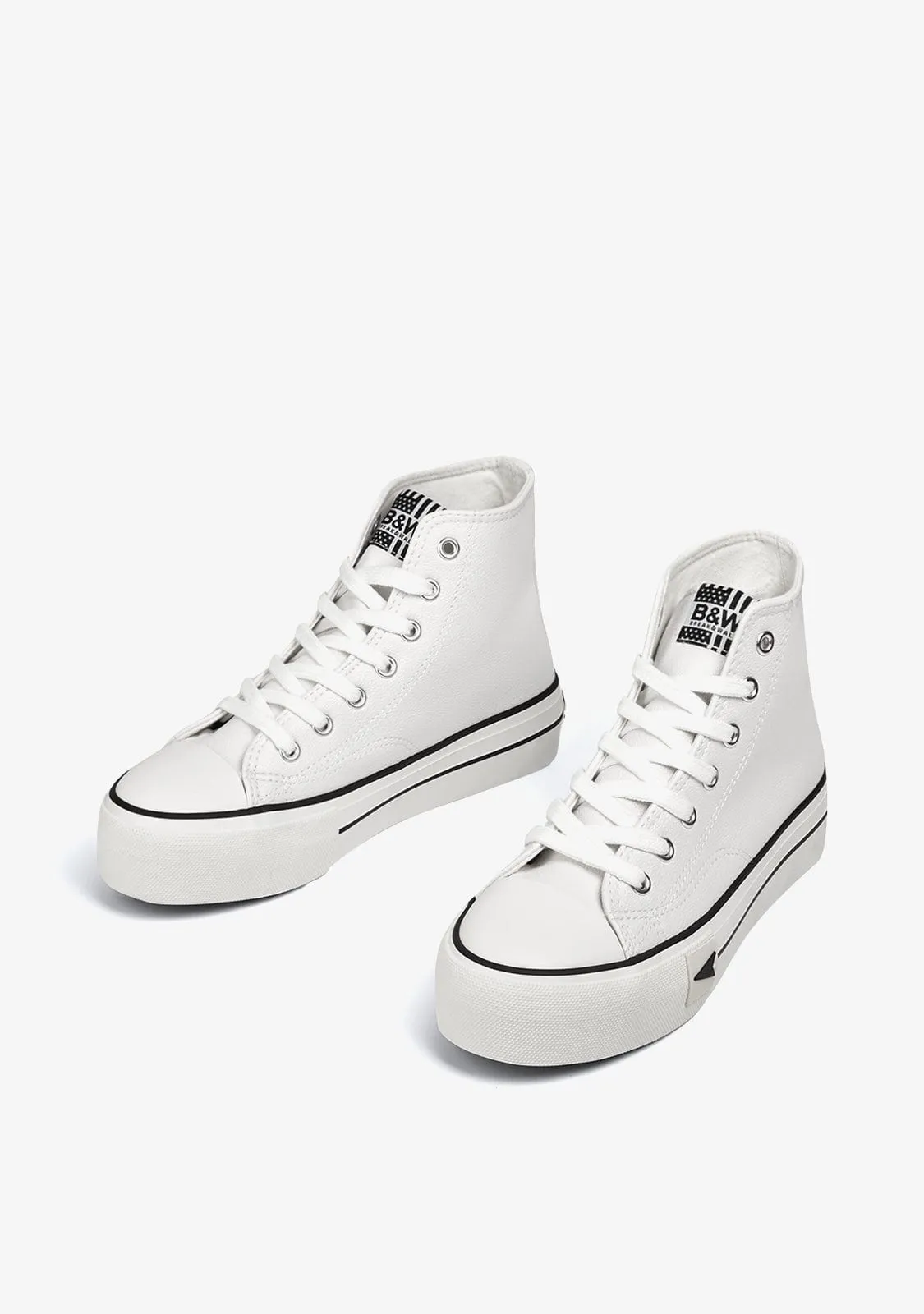 Sneakers Bay High Top Platform White Nappa