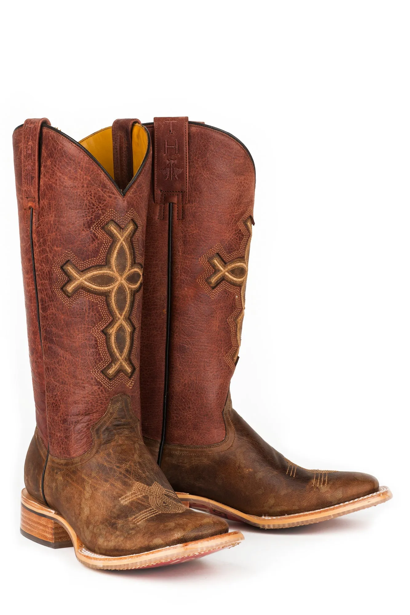 Tin Haul Womens I Believe 4:13 Cognac Leather Cowboy Boots