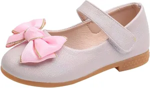Toddler Girl Marry Jane Dress Shoes Bow Prom Part Wedding Flat Ankle Strap Sandal for Kids Infant