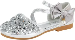 Toddler Girl Shoes,Infant Shoes Sandals Girls Baby Bowknot Kids Crystal Pearl Bling Princess Shoes Gift 1-11 Years