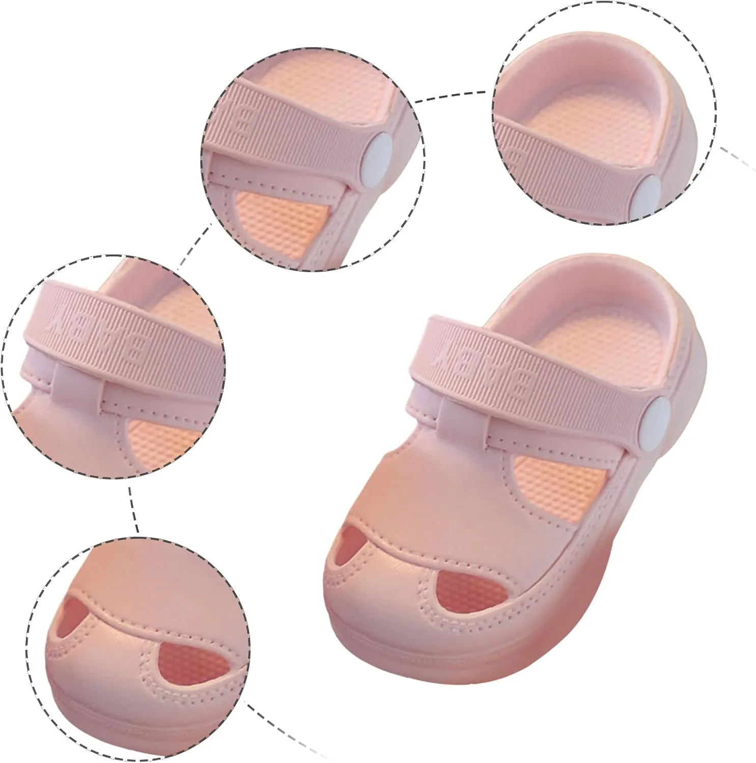 Unisex Child Cool Sandals Slides Childrens Hole Shoes Baby Home Outdoor Indoor Sandals Boys And Girls Soft Non Slip Closed Toe Shoes Slippers