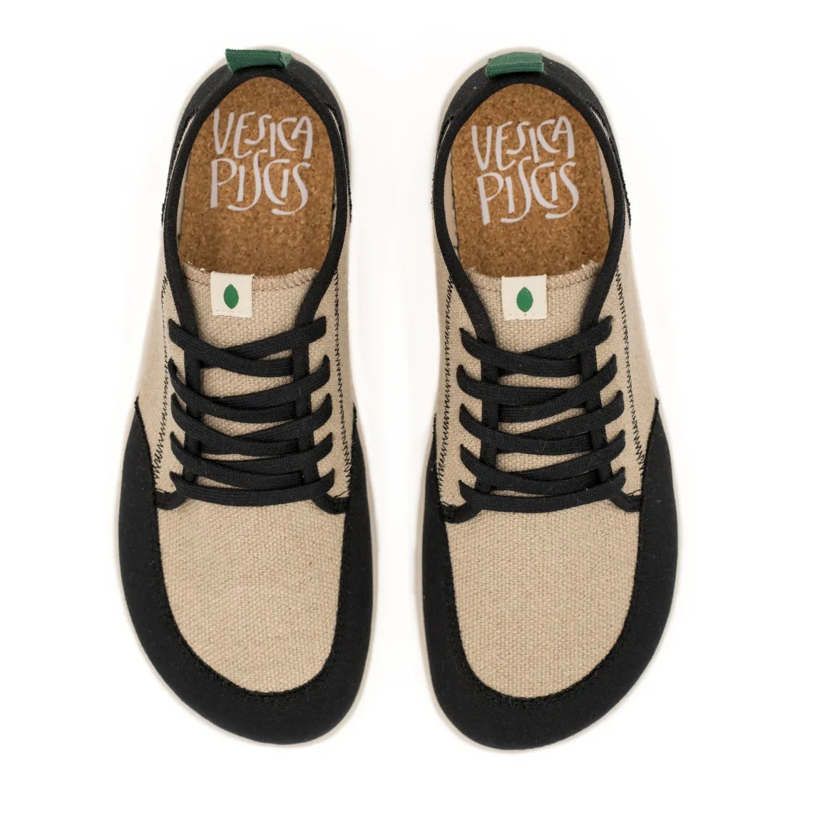 Vegan barefoot black-linen TON013