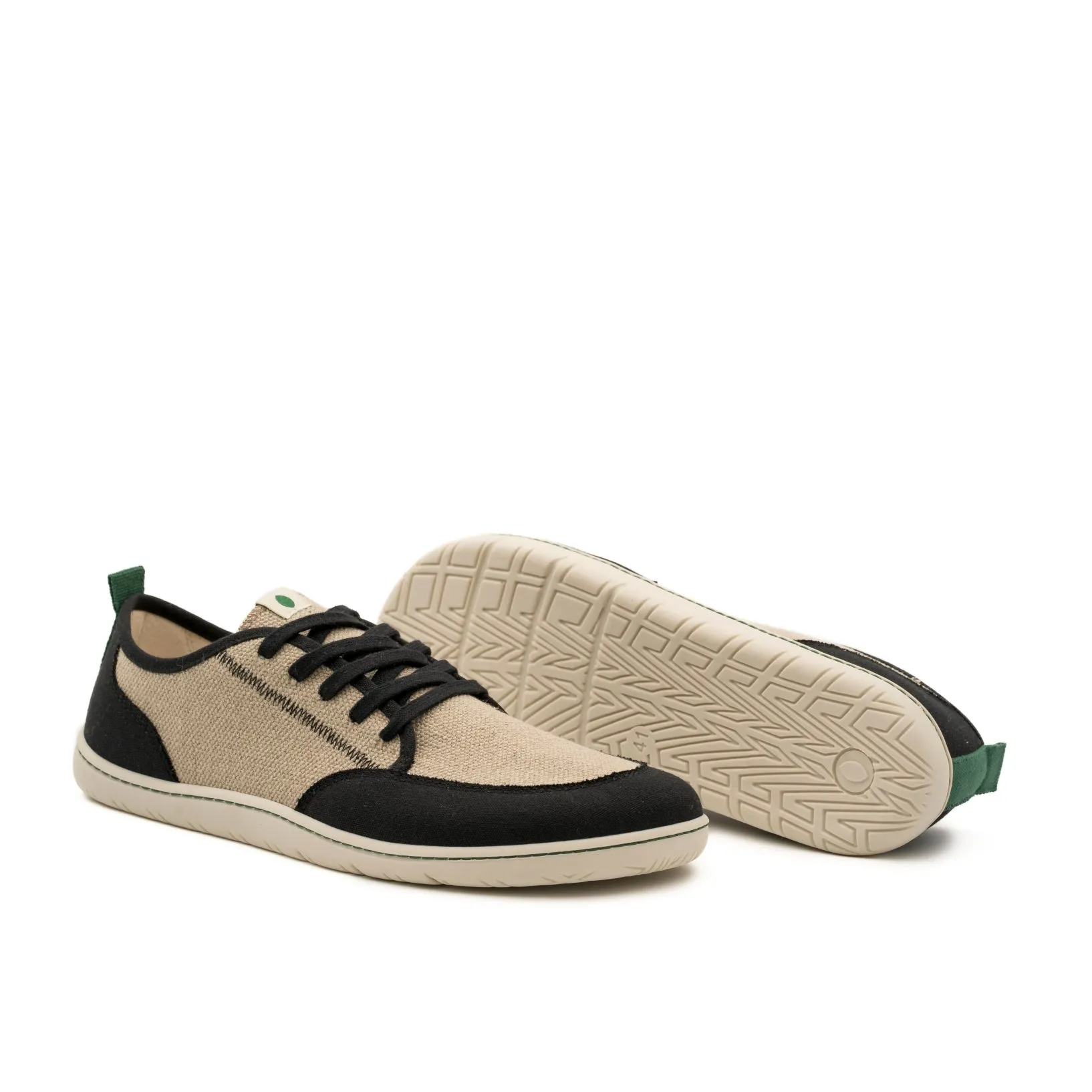 Vegan barefoot black-linen TON013