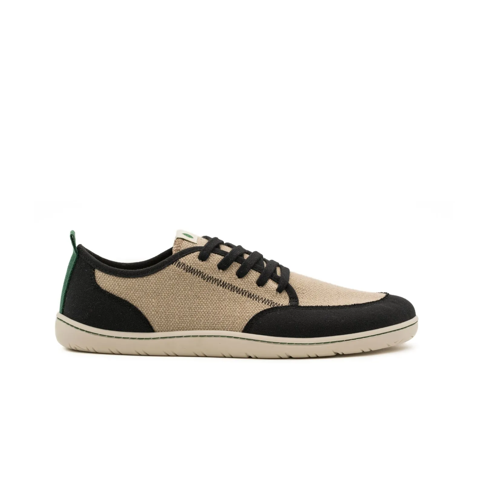 Vegan barefoot black-linen TON013
