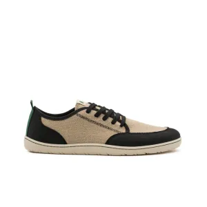 Vegan barefoot black-linen TON013