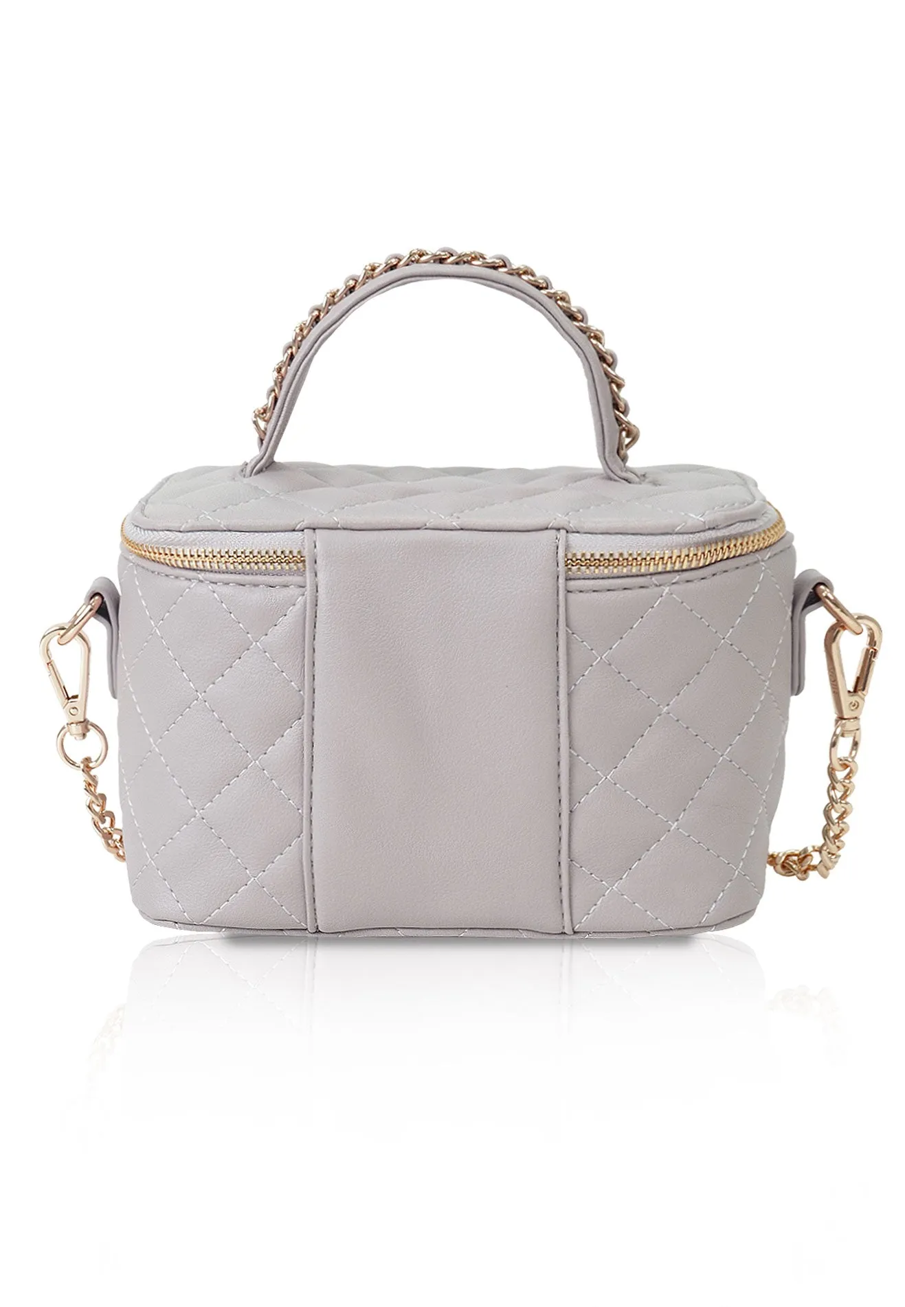VOIR SALLY Quilted Vanity Top Handle Bag
