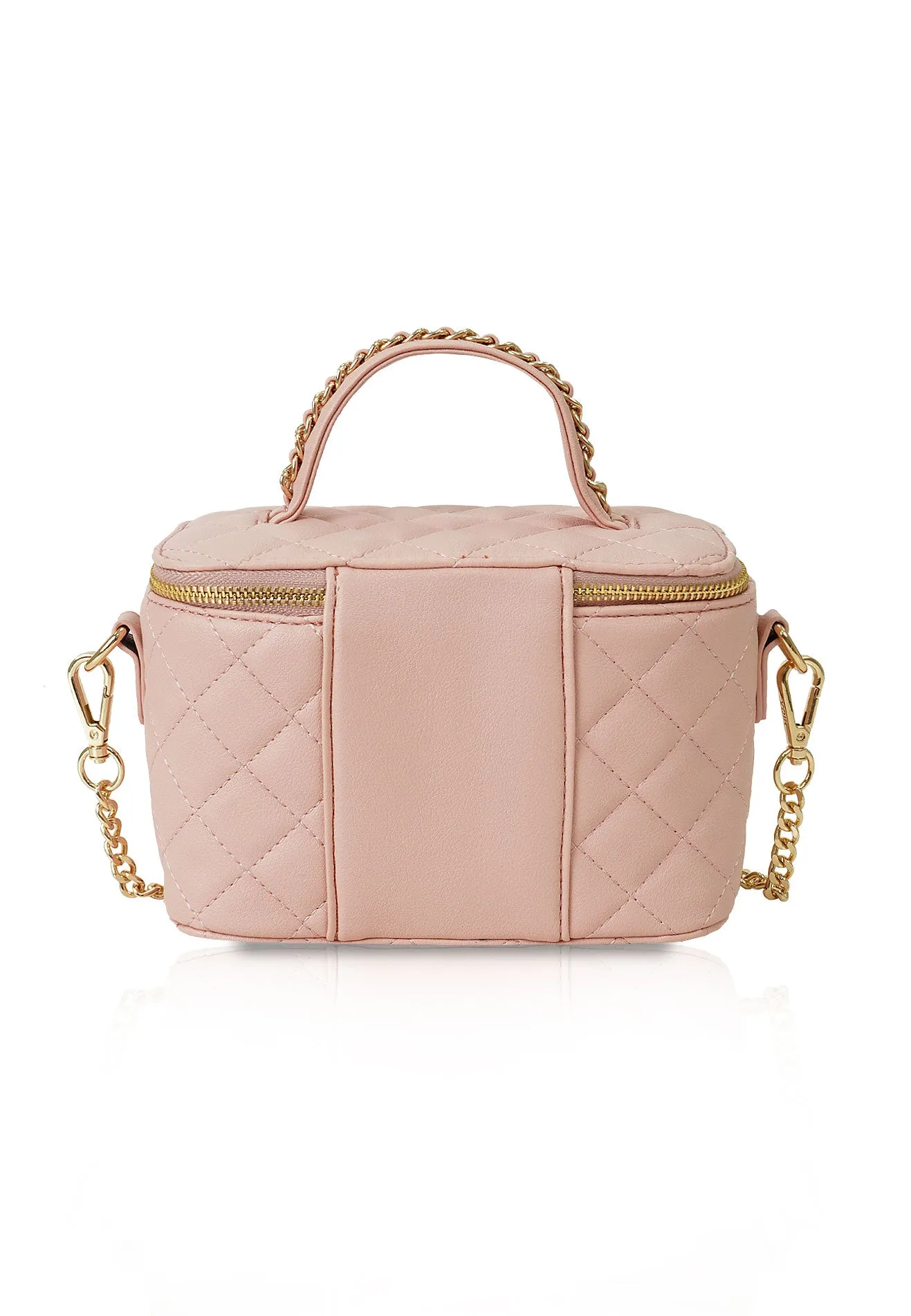 VOIR SALLY Quilted Vanity Top Handle Bag
