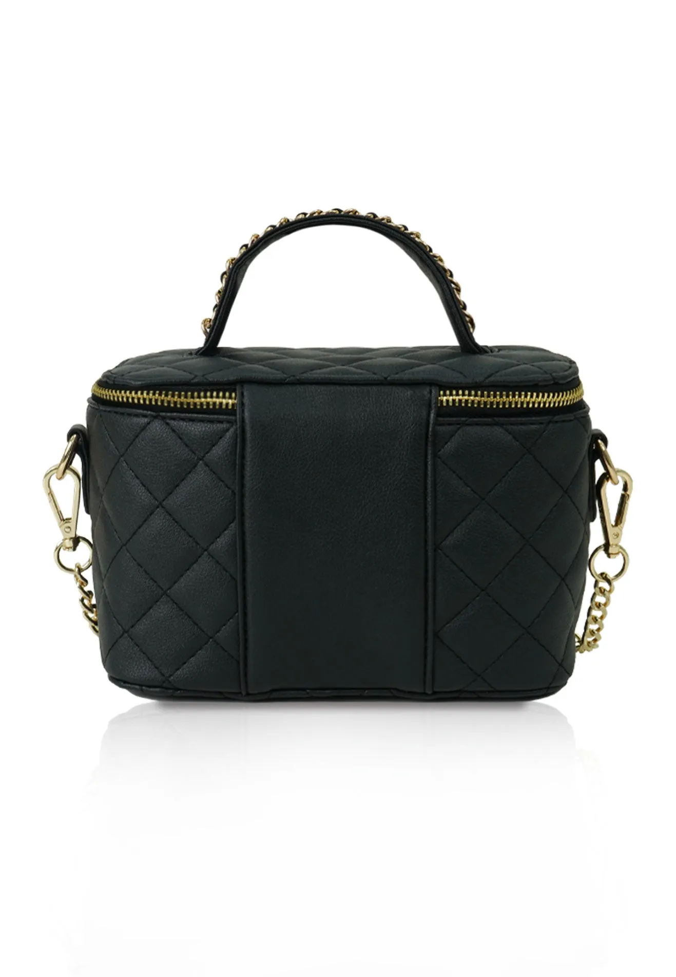 VOIR SALLY Quilted Vanity Top Handle Bag