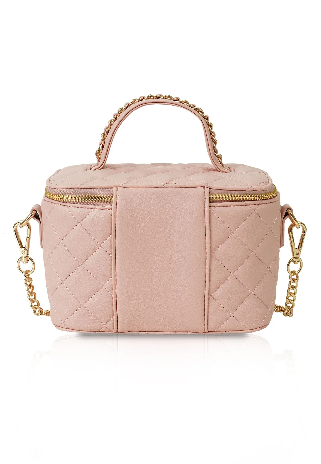 VOIR SALLY Quilted Vanity Top Handle Bag