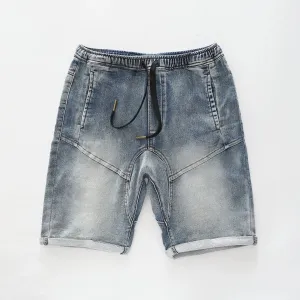 Washed Denim Shorts