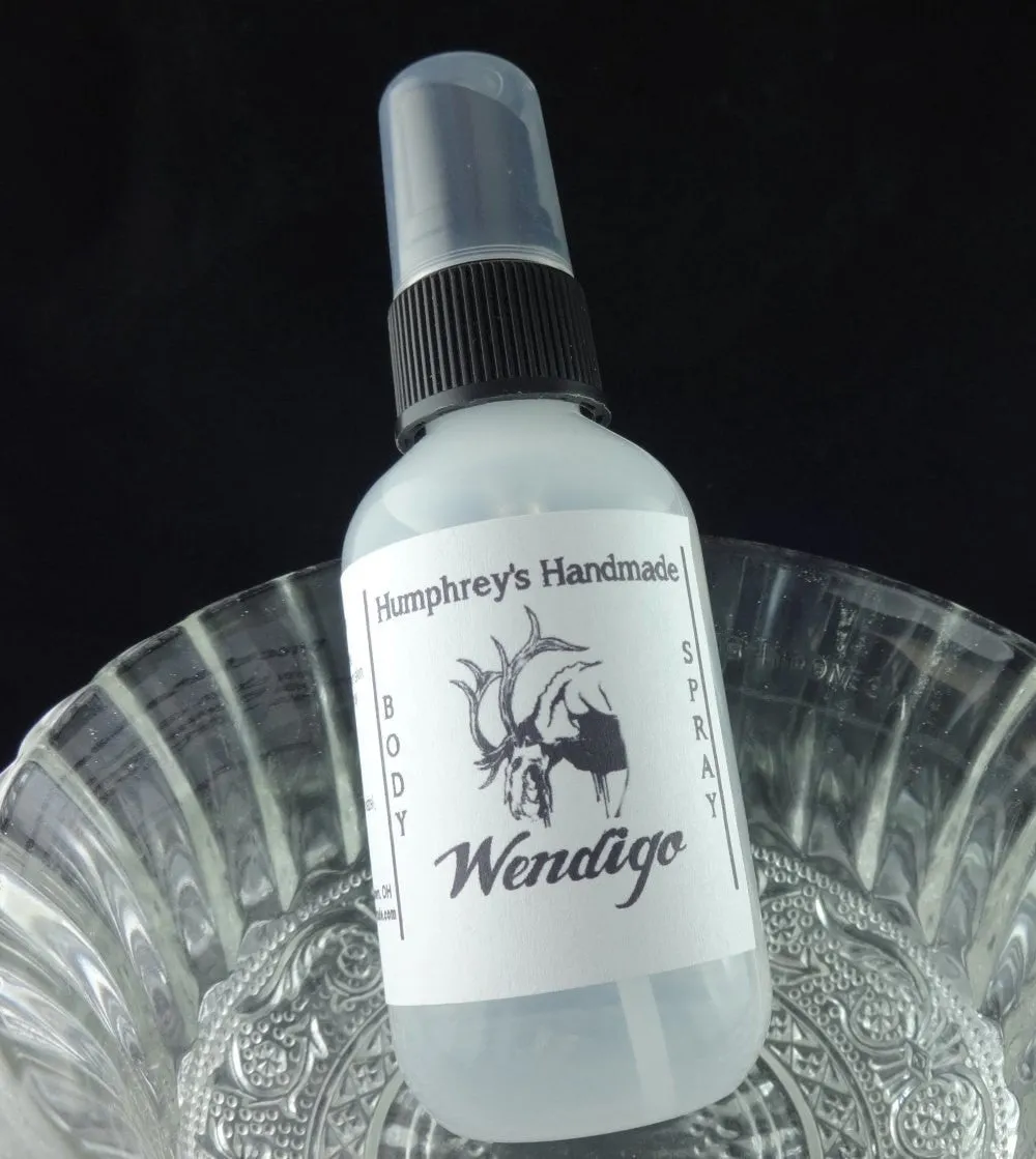 WENDIGO Body Spray | 2 oz 4 oz | Unisex | Cedar | Pine | Juniper | All Natural