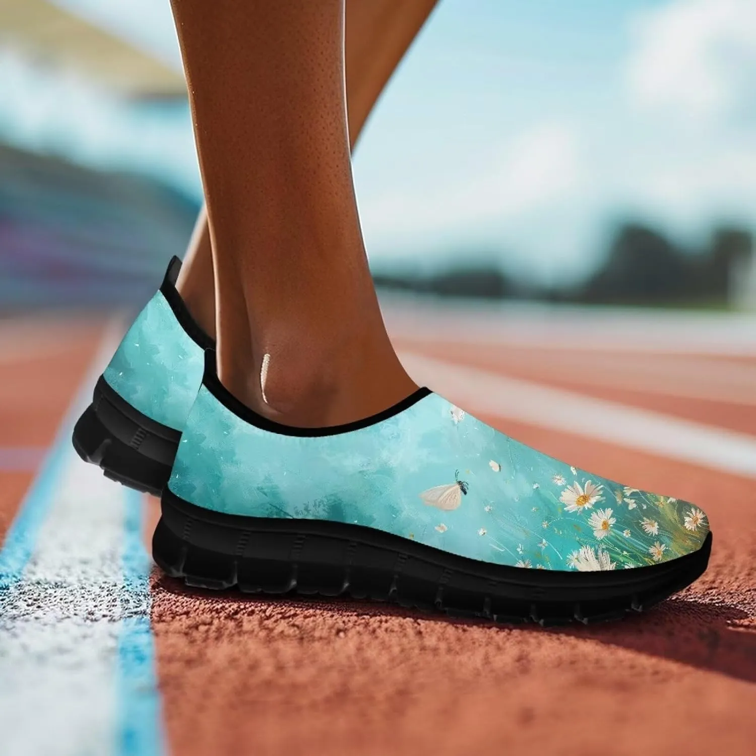 Women's Casual Sneakers Lightweight Breathable Running Shoes Comfort Non Slip Sports Shoes Slip On Sneakers Soft Loafers Walking Outdoor Travel Shoes US 5.5-11.5