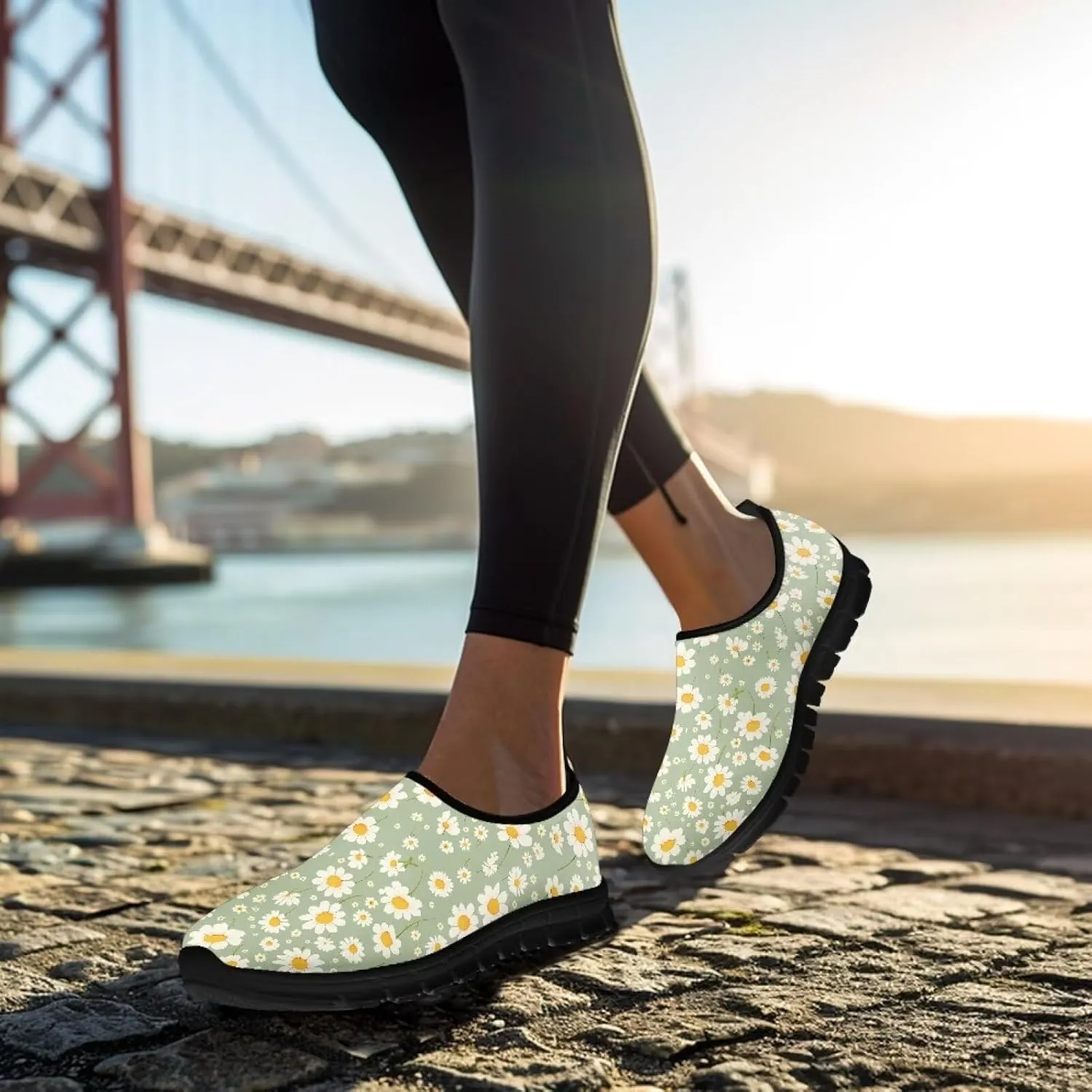 Women's Casual Sneakers Lightweight Breathable Running Shoes Comfort Non Slip Sports Shoes Slip On Sneakers Soft Loafers Walking Outdoor Travel Shoes US 5.5-11.5