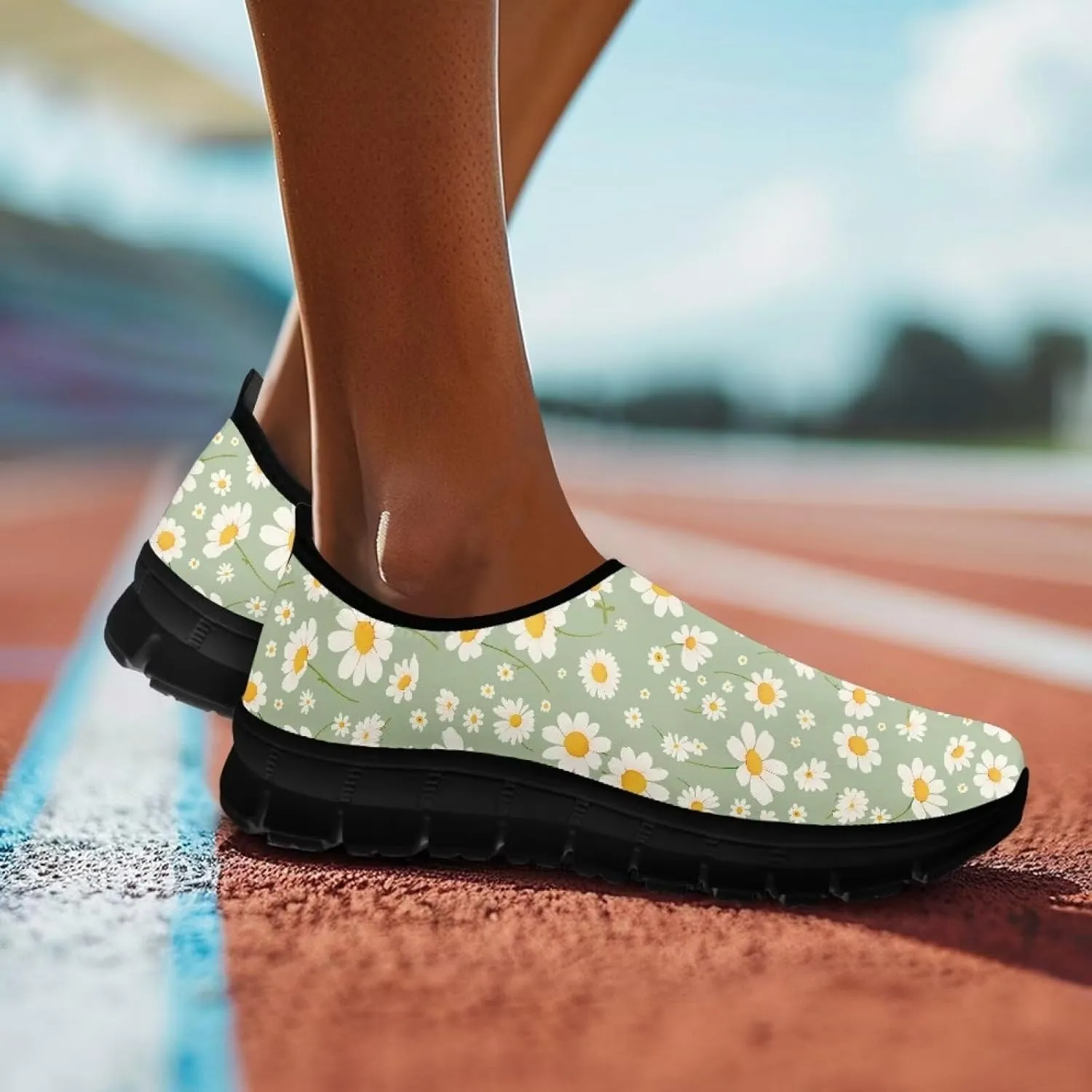 Women's Casual Sneakers Lightweight Breathable Running Shoes Comfort Non Slip Sports Shoes Slip On Sneakers Soft Loafers Walking Outdoor Travel Shoes US 5.5-11.5