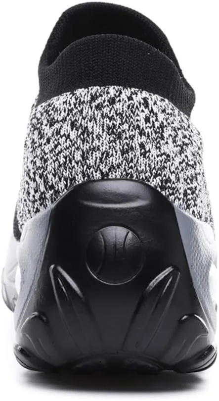 Women's Walking Shoes Breathable Mesh Sneakers Slip On Lightweight Work Shoes Knit Nurse Shoes Air Cushion Gym Modern Dance Shoes