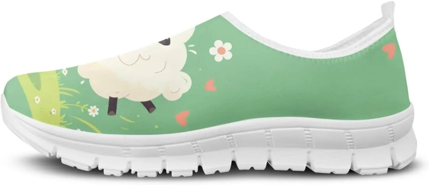 Women's Walking Travel Shoes Slip On Microfiber Casual Loafers Lightweight Comfort Fashion SneakerWhite Sole