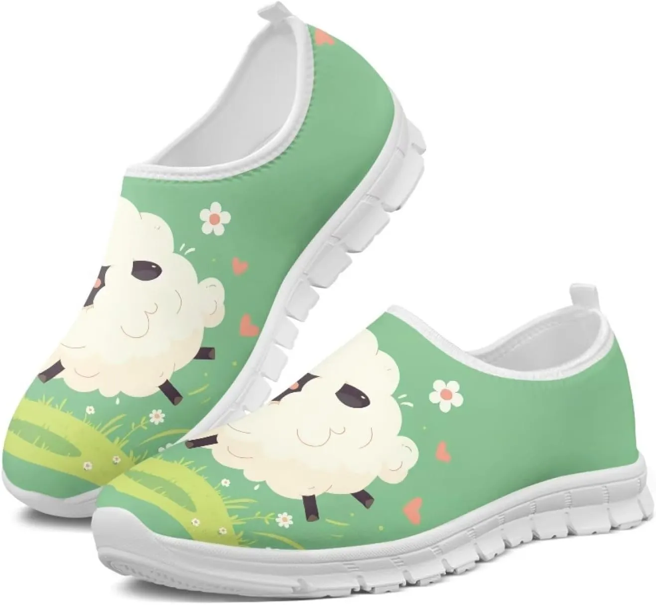 Women's Walking Travel Shoes Slip On Microfiber Casual Loafers Lightweight Comfort Fashion SneakerWhite Sole