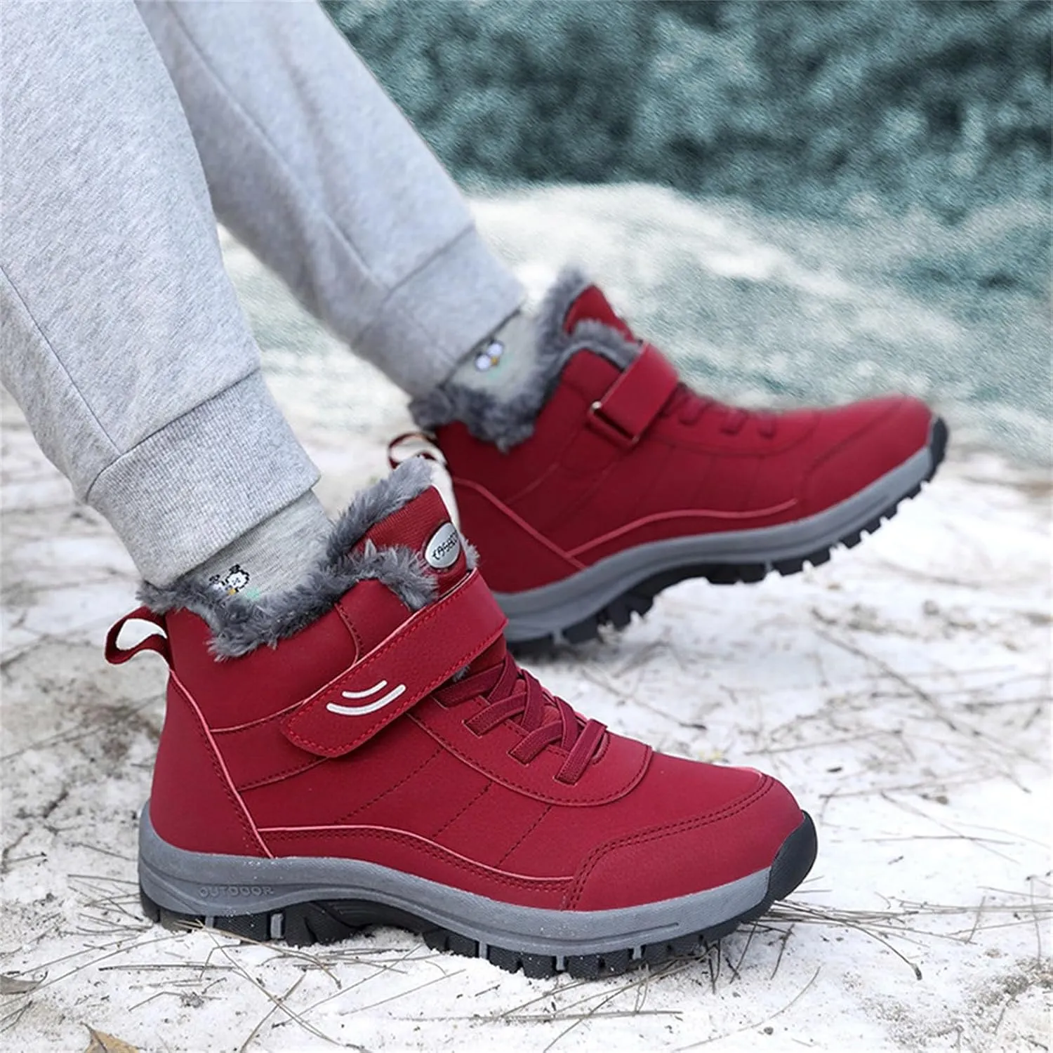 Work Boots for Men Waterproof Hiking Sneakers Shoes with Hook Loop Womens Working Shoes Insulated Waterproof Outdoor Shoes Lightweight Hike Grounded Footwear