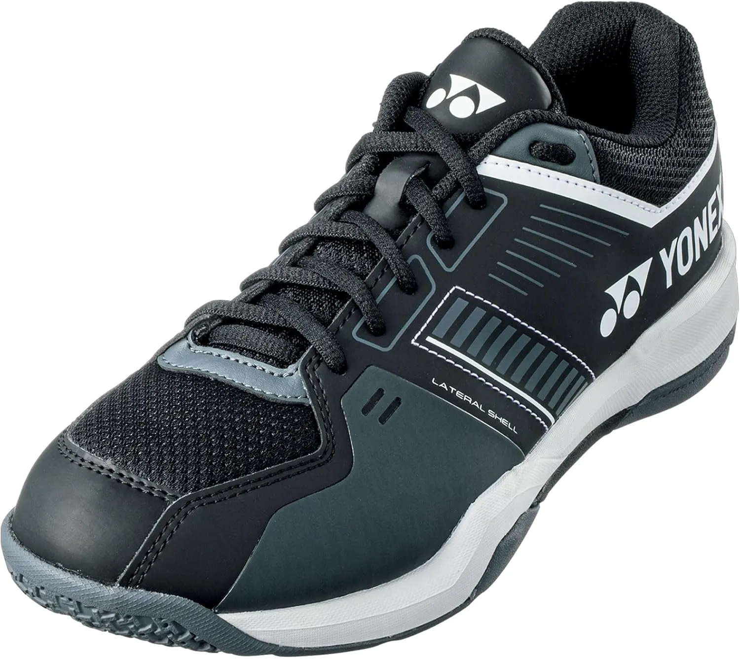 YONEX Men's Power Cushion Strider Flow Badminton Shoes - Lightweight Non-Marking Court Shoes with Superior Shock Absorption, Black, 10.5